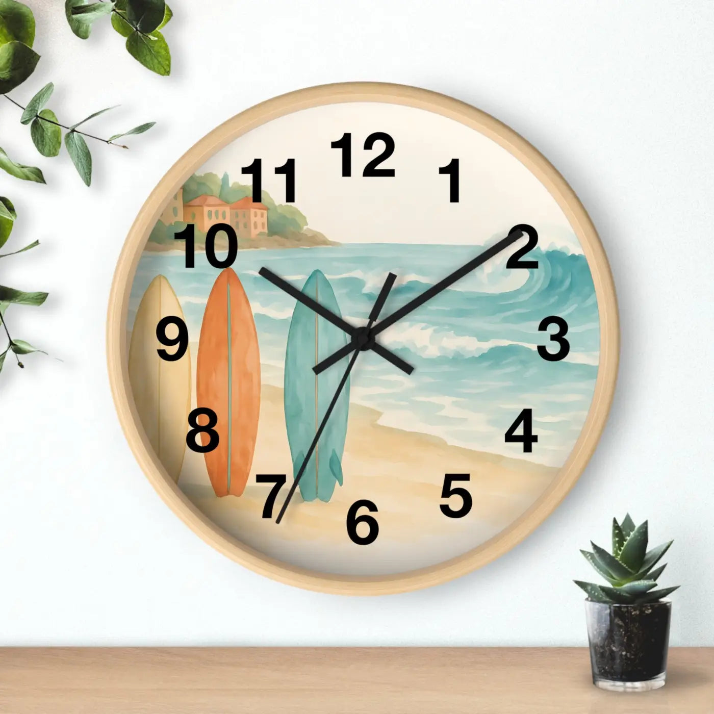 Vintage Surfboards – Wooden Wall Clock - Dipaliz