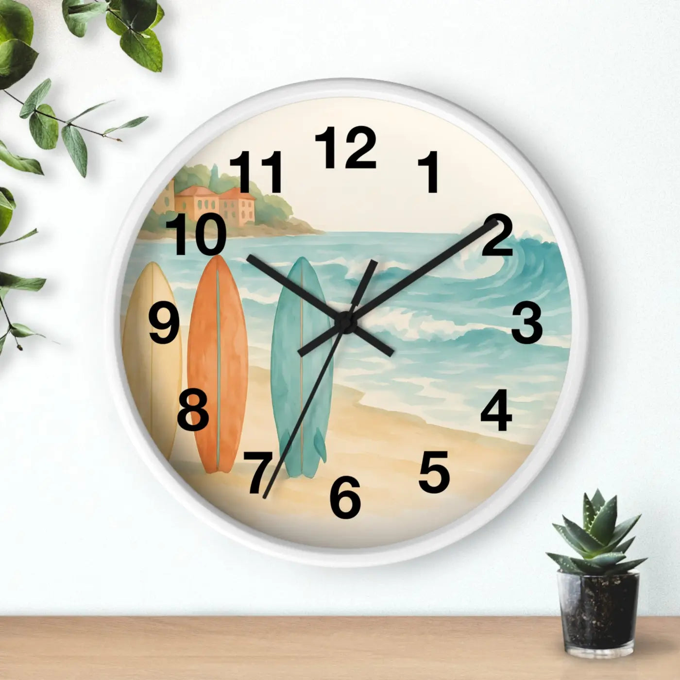 Vintage Surfboards – Wooden Wall Clock - Dipaliz